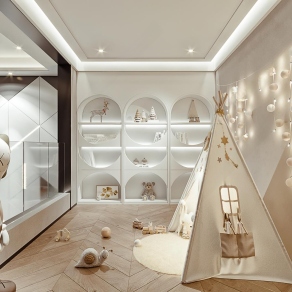 现代儿童玩具房3D模型下载